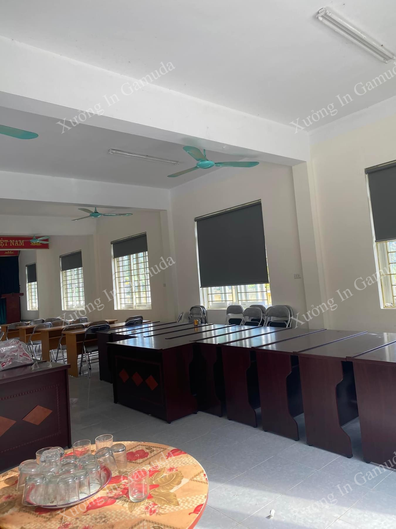 Rèm cuốn cho uỷ ban sản xuất tại xưởng in Gamuda - Đơn vị sản xuất giá rẻ
